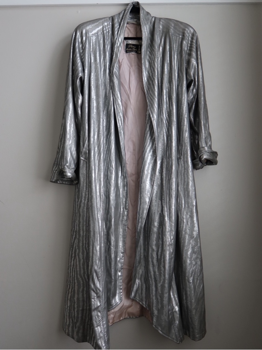 Paris Custom Tailor Metallic Silver Jacket - Size S